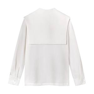Blusa de Lino Serene al Mejor Precio para Mujer, Nueva Tendencia, Estilo Casual, Tejido Transpirable con Logotipo Personalizado para Verano, Invierno y Primavera - Product Image 3