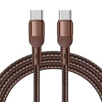 Kabel Data pengisian daya cepat, kabel Data pengisian daya Cepat PD 3A-5A USB C jalinan ponsel tipe C LOGO OEM 60w-100W 1m/2m