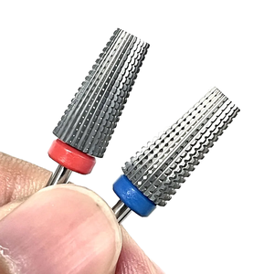 Brocas de carburo morado de 3/32" <span class=keywords><strong>con</strong></span> punta redonda y barril grande 4XC 3XC para máquina de manicura y pedicura, venta al por mayor, juego de brocas para uñas - Product Image 4