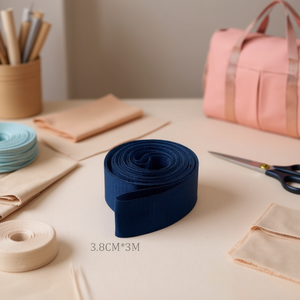 Ilan Handbag <b>Strap</b> Tape 3.8Cm X 3M Navy Blue Webbing <b>For</b> <b>Bag</b> Making - Product Image 4