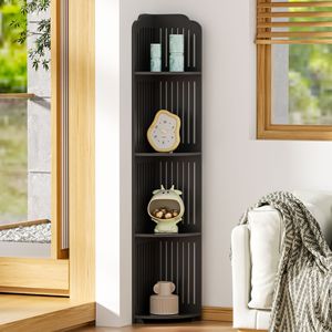 Bathroom <b>Corner</b> Shelf 4 Layers Freestanding Moisture Proof Storage Rack For Toilet And Bathroom - Product Image 4