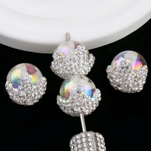 Nuove Perle Acriliche Focalizzanti Fantasia, Perle Distanziatrici 20mm Effetto Nuvola Bubblegum con Strass per Penne e Creazione di Gioielli, Ingrosso - Product Image 2
