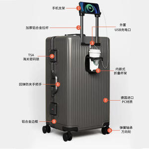 Valise cabine Obox 30 pouces, coque rigide légère, serrure à combinaison TSA, roues pivotantes, valise de voyage pour femmes - Product Image 2