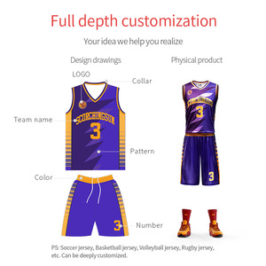 Latest sublimation reversible basketball jersey, customized design basketball jersey uniform - Product Image 2