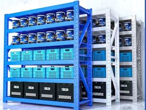 6 שכבות מחסן מיסוך 150 ק "ג לכל שכבה מדפי פלדה מדפים רב מתלים - Product Image 6