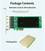 Carte réseau PCIe à quatre ports 2,5 Gbit/s, adaptateur Ethernet multi-Gigabit pour serveur de bureau, adaptateur LAN