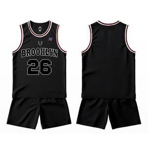 Ensemble de maillots de basket-ball personnalisés avec impression <span class=keywords><strong>Brooklyn</strong></span>, uniforme d'équipe sportive, <span class=keywords><strong>maillot</strong></span> et short respirants, impression par sublimation personnalisée - Product Image 4