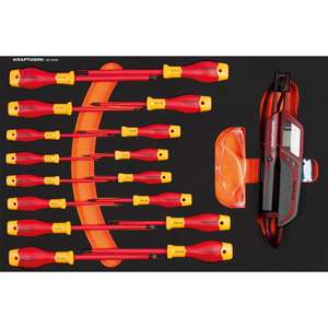 Kraftwerk Incrustation VDE avec fente pour tournevis/Phillips/ Pozidriv 16 pcs. - Product Image 1