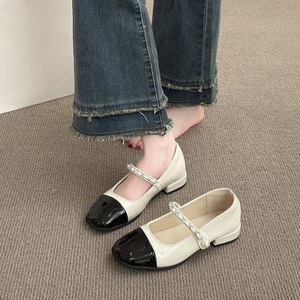 2026 Spring New Pearl Single Shoes Retro Small Fragrant Mary Jane Shoes Thick Heel Middle Heel Small Leather Shoes - Product Image 6