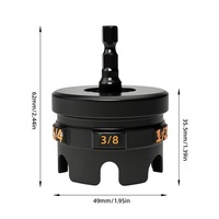 SUBORUI Adaptateur de perceuse pour écrous de tige filetée, pour tiges de 1/4, 3/8, 1/2 pouce, pour conduits électriques et de climatisation