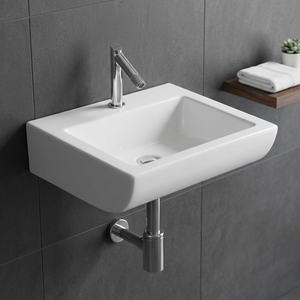 13x18 White Ceramic Lavabo Sink for Bathroom Kitchen Home Porcelain Sanitary Ware Luxury <b>Wall</b> <b>Mount</b> Wash Basin India - Product Image 2