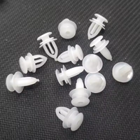 Nouvelle Clip de fixation rapide à expansion automatique en plastique blanc, base 7,4 mm, tête 9,7 mm, hauteur 10,3 mm, universelle pour garniture de panneau de porte de voiture