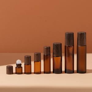 1 мл 2 мл 3 мл 5 мл коричневая деревянная крышка роликовая бутылка для массажа глаз роликовая Бутылка 10 мл флакон для парфюмерного эфирного масла - Product Image 6