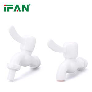 Matériaux de plomberie en plastique IFAN Robinet en <span class=keywords><strong>PVC</strong></span> <span class=keywords><strong>blanc</strong></span> à sens unique avec buse - Product Image 1