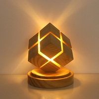 AAA scatola batteria lampada cubo magico legno luce notturna lampade Decorative bambini lampada da tavolo per natale