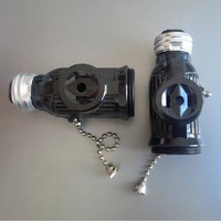 Douille E27 avec interrupteur à bascule et prise, support de lampe en bakélite, adaptateur à vis 240V pour la décoration intérieure et l'exportation