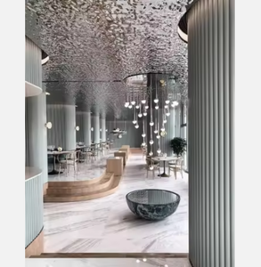 Panneau mural en acier inoxydable EX691, panneau de plafond 3D pour la décoration artistique de la maison, plaques et panneaux en acier inoxydable ondulé à effet d'eau - Product Image 1