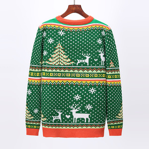 Custom Jacquard Knitted <strong>Couple</strong> Ugly <strong>Christmas</strong> Pullover Sweater Family Green Cotton Acrylic Sweater Woman <strong>Christmas</strong> <strong>Jumper</strong> - Product Image 5