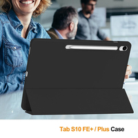 Étui pour tablette Samsung Galaxy Tab S10 FE+ / S10 FE Plus 13,1 pouces X620 / X626B, étui pliable en trois parties en TPU avec emplacement pour stylet