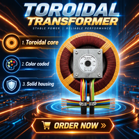 Transformateur toroïdal monophasé abaisseur de tension 300VA-5kVA, entrée 110V 220V, sortie 12V 36V