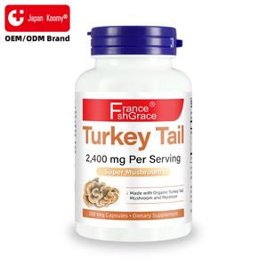 Cápsulas de Cola de Pavo de Fabricante OEM, 2400 mg, Apoyo a la Salud Inmunológica, Cápsulas para Mujeres y Hombres, Suplemento de Cola de Pavo - Product Image 1