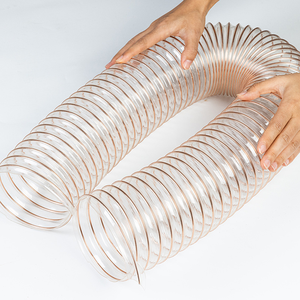 <span class=keywords><strong>Tuyau</strong></span> de particules d'<span class=keywords><strong>aspiration</strong></span> de poussière industrielle 0.6mm Tube télescopique en polyuréthane Fil d'acier Ventilation d'échappement Coupe de fil d'acier PU - Product Image 1