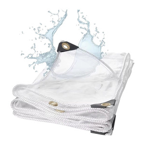 <span class=keywords><strong>Bâche</strong></span> transparente robuste et imperméable 8x10 pieds en plastique avec œillets <span class=keywords><strong>pour</strong></span> patio, porches extérieurs, pavillons, plantes et serres - Product Image 1