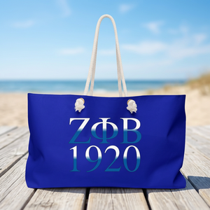 Bolsa de Lona Personalizable de Gran Tamaño para Viaje de la Hermandad Zeta Phi Beta - Product Image 3