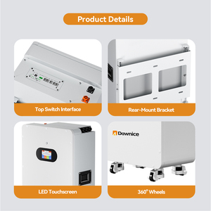 Dawnice Solar <b>Wall</b> Mounted for Powerwall 51.2V 200AH LiFePO4 48V Lithium Ion Battery 10KWH 15KWH Home Energy Storage Battery - Product Image 4