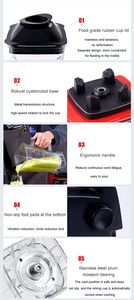 Appareils de cuisine <span class=keywords><strong>Moulinex</strong></span> Silver crest Blender Sc-1589 Moteur en cuivre pur 4500w Robot culinaire 3 en 1 Mixeur à smoothies - Product Image 3