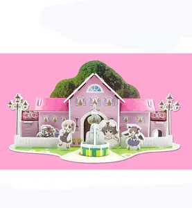 New 3D Puzzle Model 3D Architecture Scale Model Making DIY Gifts For Pre-school Children.