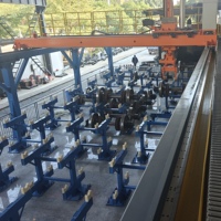 Robot Gantry Tugas Berat 1,5 Ton Set Roda Kereta Api Pengangkut Manipulator Truss Transfer Titik Tetap Motor 3 kW untuk Industri Kereta Api
