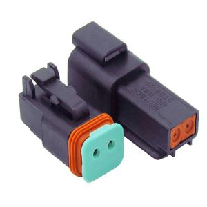 Разъем автомобильный DT06-2S, корпус (гнездо), 2 контакта, черный, герметичный - Product Image 6