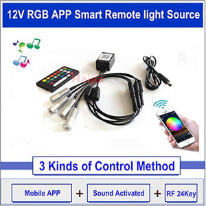 Install in the Mobile APP <b>Led</b> Music Color Changing Atmosphere Car Decorative <b>Light</b> <b>Wire</b> - Product Image 2