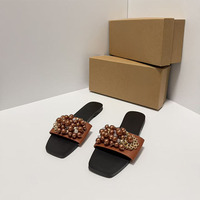 Vente en gros directe d'usine, tongs d'été pour femmes, tongs plates pour femmes, tongs de créateurs pour femmes