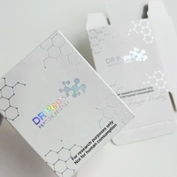 Boîte d'emballage en papier holographique personnalisée avec gaufrage doré, matériaux recyclés, inserts pour crème pour le visage, emballage pour flacons de 3 ml, 5 ml, 10 ml