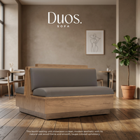 Ensemble de banquettes en bois en forme de L pour restaurant, avec revêtement rembourré, idéal pour café et hôtel