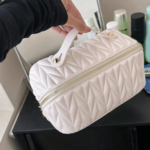 Borsa per il trucco pratico e conveniente per il trucco dell'organizzatore cosmetico di viaggio bianco per il viaggio di lavoro - Product Image 2