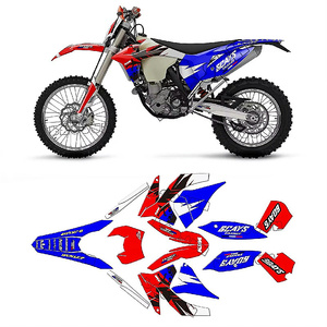 Kits de Gráficos de Vinilo Impresos Personalizados para Motos de Cross Yamaha, <span class=keywords><strong>KTM</strong></span>, Honda, Kawasaki, Suzuki con Adhesivo de Superficie de Bajo Consumo Energético - Product Image 2