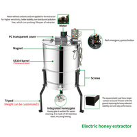 Extracteur de miel électrique automatique à centrifugeuse pour 4 cadres Dadant