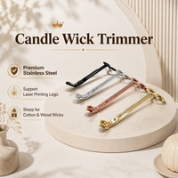 Coupe-mèche en acier inoxydable de haute qualité, noir, or, argent, outils d'entretien des bougies, coupe-bougie pour mèches en coton et en bois