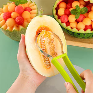 ชุดอุปกรณ์ผลไม้สแตนเลส 3 in 1 ที่ตักเมลอน มีดแกะสลักผลไม้ ที่ตักผลไม้ ที่ปอกผักและผลไม้ - Product Image 5