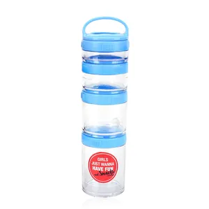 Pre Workout Protein Powder Container Detachable Water Bottle Protein Powder Funnel Portable Pillbox Gym Customer Logo 1000 Pcs
