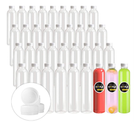 Botol jus teh susu plastik bening kelas makanan bebas Bpa jus hewan peliharaan plastik penjualan terbaik Moq kecil 500ml 1L cetakan layar CN;GUA