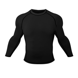 Camisa de Compressão de Manga Longa para Homens MMA BJJ, Peso do Tecido 200g, Gola Alta, Antiderrapante 3D, Secagem Rápida e Respirável para Treinamento de Luta - Product Image 4