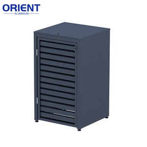 Cubierta <span class=keywords><strong>para</strong></span> Contenedor de Basura, Armario Triple <span class=keywords><strong>para</strong></span> Contenedores de Basura al Aire Libre, Cobertizo de Almacenamiento Ecológico <span class=keywords><strong>para</strong></span> Contenedores con Ruedas, Contenedor de Basura de Acero de 240L - Product Image 6