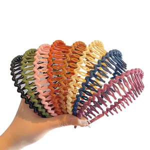 Bonbons couleur variété de bandeaux en plastique pour les tout-petits filles couverture mate enfants bandeau avec dents enfants style cheveux accès