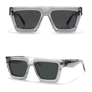 2023方形黑色醋酸纤维太阳镜偏光男士眼镜女士复古高品质眼镜框眼镜UV400