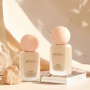 Nhãn hiệu riêng chất lỏng không thấm nước tốt nhất Hydrating Glow mặt trang điểm đệm không khí Hàn Quốc mỹ phẩm nền tảng cho làn da tối