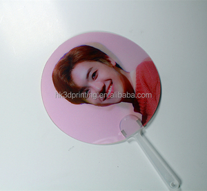 พัดมือพิมพ์ลายเลนติกูลาร์ 3 มิติ ขนาด 16x17 ซม. ลายดาราดัง พร้อมด้ามจับพลาสติกสีน้ำเงิน PP ลายสัตว์ - Product Image 5